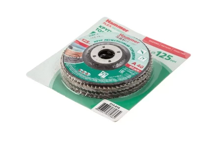 Круг Лепестковый Торцевой (КЛТ) HAMMER КЛТ 1 Ф125х22 Р40 213-016 купить в Магнитогорске