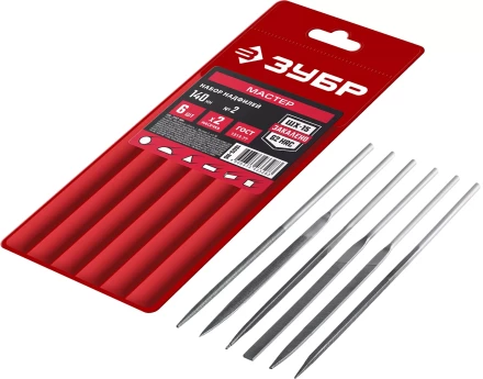 ЗУБР 6 шт, 140 мм, набор надфилей в чехле (1605-H6) купить в Магнитогорске