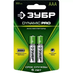 Аккумулятор ЗУБР никель-металлгидридный, тип ААА, 1100мАч, 4шт на карточке 59271-4C