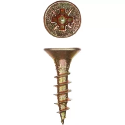 Шурупы ЗУБР "МАСТЕР" по дереву желтопассивированные, 5.0x20мм, 45шт 300396-50-020