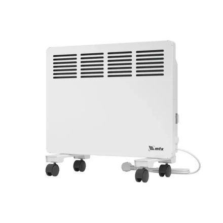 Конвектор электрический КМ-1000.1, 230 В, 1000 Вт, X-образный нагреватель, колеса, термостат // MTX 98124 купить в Магнитогорске