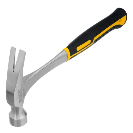 Молоток-гвоздодер 560 г Denzel 10424, цельнометаллический, двухкомпонентная рукоятка купить в Магнитогорске