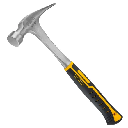 Молоток-гвоздодер 560 г Denzel 10424, цельнометаллический, двухкомпонентная рукоятка купить в Магнитогорске