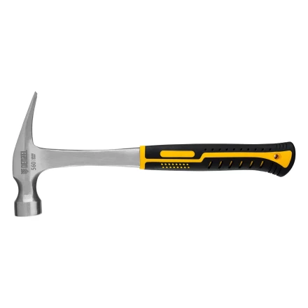 Молоток-гвоздодер 560 г Denzel 10424, цельнометаллический, двухкомпонентная рукоятка купить в Магнитогорске