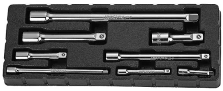 Удлинители набор 1/4&quot; 50-75-150мм    3/8&quot; 75-150мм   1/2&quot;DR 75-125-250мм  8 предметов  S28H08S Jonnesway 47298 купить в Магнитогорске