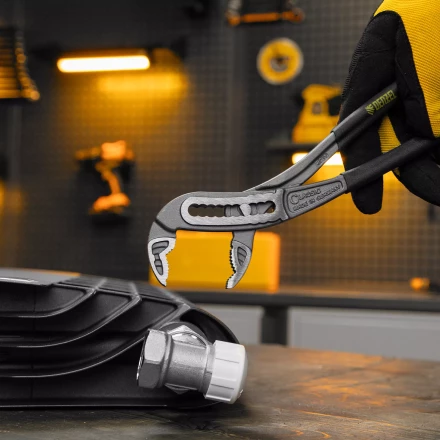 Клещи переставные Denzel 17902, обливные рукоятки, 240 мм купить в Магнитогорске