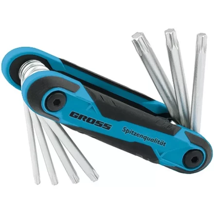 Набор ключей имбусовых Tamper-Torx TT10-TT40 CrV складные 7 шт Gross 16413 купить в Магнитогорске