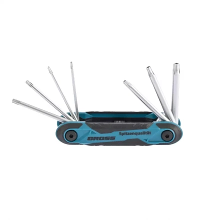 Набор ключей имбусовых Tamper-Torx TT10-TT40 CrV складные 7 шт Gross 16413 купить в Магнитогорске