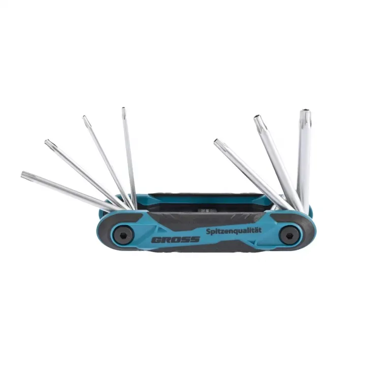 Набор ключей имбусовых Tamper-Torx TT10-TT40 CrV складные 7 шт Gross 16413 купить в Магнитогорске
