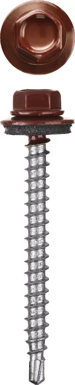 Саморезы СКМ кровельные, RAL 3005 темно-красный, 19 x 5.5 мм, 2 500 шт, для металлических конструкций, STAYER 30300-55-019-3005 купить в Магнитогорске