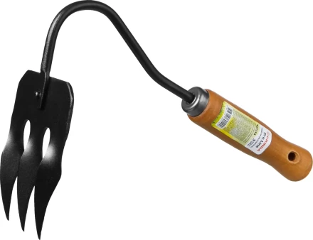 GRINDA PROLine. Грабли-рыхлитель 3-хзубые с деревянной ручкой 120х86х265мм 421514 купить в Магнитогорске