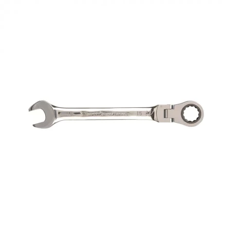 Ключ комбинированный трещоточный Matrix 15 мм шарнирный зеркальный хром 14828 купить в Магнитогорске