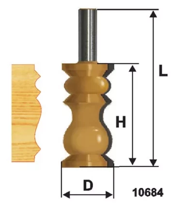 Фреза по дереву кромочная фигурная 32х57 №1 твердосплав ц/хв 12 ЭНКОР 10684 купить в Магнитогорске