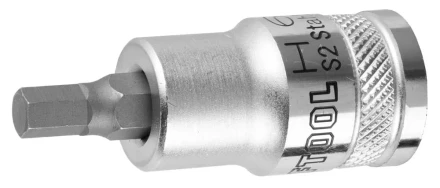 Торцовая бита-головка KRAFTOOL &quot;INDUSTRIE QUALITAT&quot;, материал S2, HEX, сатинированная, 1/2&quot;, H6 27908-06_z01 купить в Магнитогорске