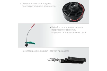 ЗУБР 1300 Вт, ш/с 38 см, сетевой триммер (ТСВ-38-1300) купить в Магнитогорске