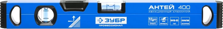 Уровень ЗУБР "ПРОФЕССИОНАЛ" "АНТЕЙ" с перископом, фрезерованная базовая поверхность, 2 цельные противоударные ампулы, 40см 34586-040_z01 купить в Магнитогорске
