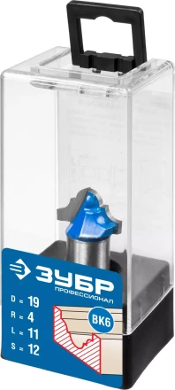 ЗУБР 19 x 11 мм, радиус 4 мм, фреза пазовая фасонная №6, Профессионал (28745-19) купить в Магнитогорске