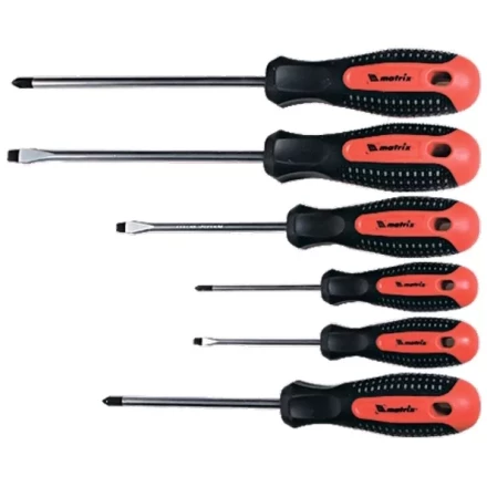 Набор профессиональных отверток Fusion CrV 3-компонентная рукоятка antislip 6 штук MTX 133519 купить в Магнитогорске