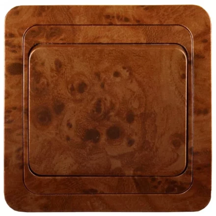 Выключатель СВЕТОЗАР "ГАММА" одноклавишный, цвет орех, 10A/~250B SV-54130-N купить в Магнитогорске