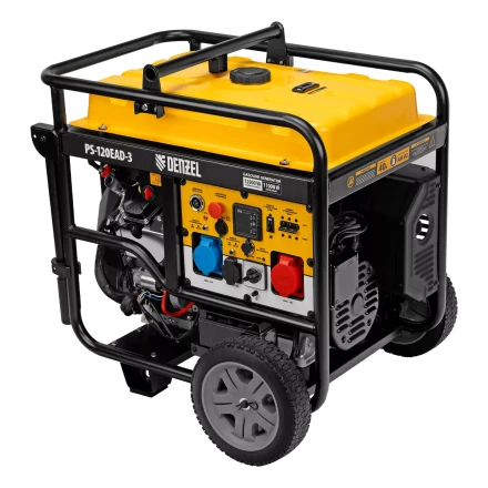 Генератор бензиновый Denzel PS-120EAD-3, 12 кВт,230/400 В, 40л, разъём ATS,перекл.режима,эл.старт купить в Магнитогорске