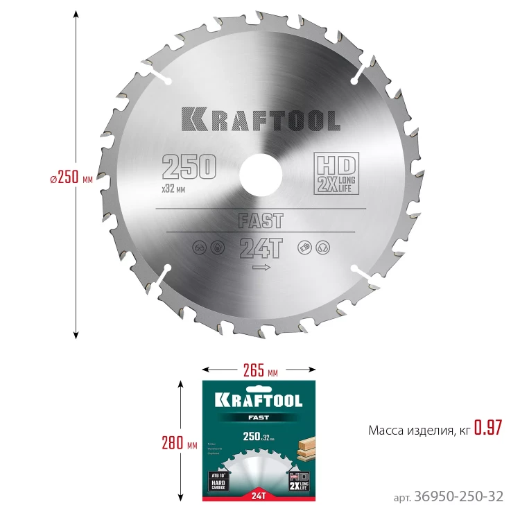 Диск пильный FAST, повышенный ресурс 36950-250-32 купить в Магнитогорске