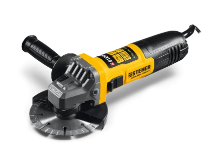 STEHER d 125 мм, 1100 Вт, УШМ c регулировкой оборотов (AGS-125-1100 ET) купить в Магнитогорске