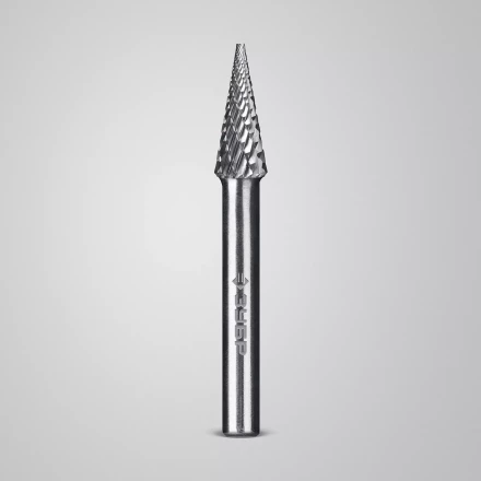 Зубр Твердосплавная борфреза M - конус с острым углом, 8 х 20 мм, угол 14° (28811-8-20) купить в Магнитогорске