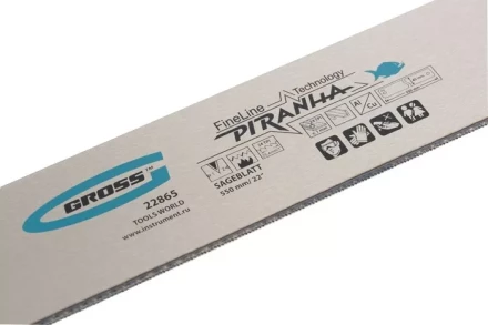 Пильное полотно для прецизионного стусла &quot;Piranha&quot; 550 мм каленый зуб 2D 24 TPI Gross 22865 купить в Магнитогорске