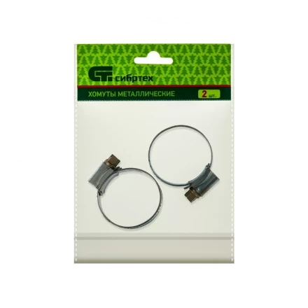 Хомуты металлические червячные 25-38 мм ширина 12 мм английский тип W1 2 шт Сибртех 47668 купить в Магнитогорске