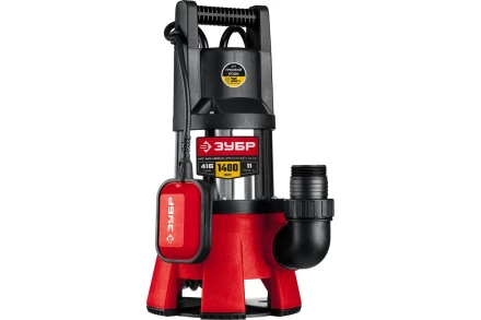 ЗУБР 1400 Вт, дренажный насос для грязной воды, корпус - нерж. сталь (НПГ-М3-1400-С) купить в Магнитогорске