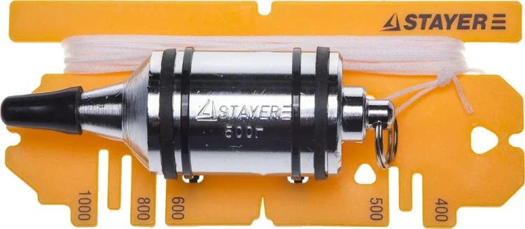 Отвес STAYER "PROFI" строительный со шнуром, с противоударными ободками, 500 г 06352-50 купить в Магнитогорске