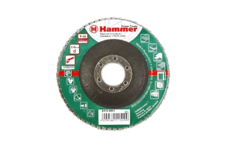 Круг Лепестковый Торцевой (КЛТ) HAMMER КЛТ 1 Ф115х22 Р40 213-001 купить в Магнитогорске