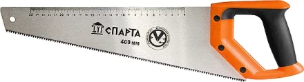 Ножовка по дереву 500 мм 7-8 TPI зуб-2D каленый зуб линейка двухкомпонентная рукоятка SPARTA 235035 купить в Магнитогорске