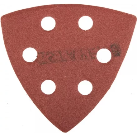 Треугольник шлифовальный универсальный STAYER &quot;MASTER&quot; на велкро основе, 6 отверстий, Р180, 93х93х93мм, 5шт 35460-180 купить в Магнитогорске