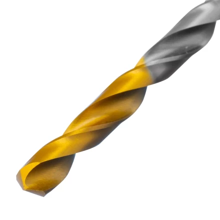 Сверло спиральное по металлу Denzel 5 x 86 мм, Р6М5, Golden Tip, 718233 купить в Магнитогорске