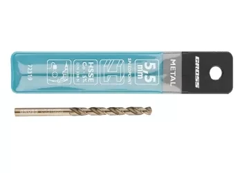 Сверло спиральное по металлу, 5,5 мм, HSS-Co GROSS 72319