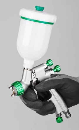 Краскопульт пневматический KRAFTOOL &quot;PRO&quot; Jeta 3000 mini, HVLP, c верхним бачком, 0,8мм 06561-0.8 купить в Магнитогорске