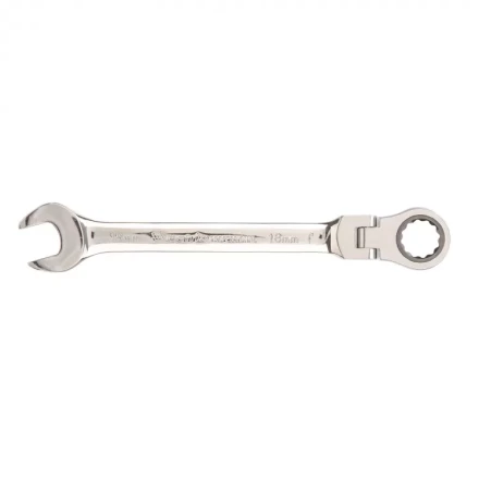 Ключ комбинированный трещоточный Matrix 18 мм шарнирный зеркальный хром 14842 купить в Магнитогорске