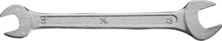 Ключ рожковый гаечный ЗУБР "СТАНДАРТ", оцинкованный, 14х17мм 27115-14-17 купить в Магнитогорске