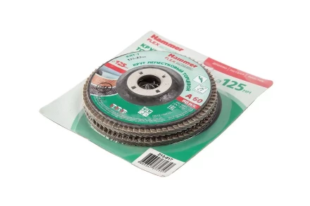 Круг Лепестковый Торцевой (КЛТ) HAMMER Ф125х22 P60 купить в Магнитогорске