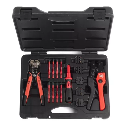 Универсальный набор для резки, снятия изоляции, опрессовки, и монтажа проводов UNI КВТ купить в Магнитогорске