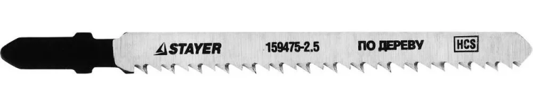 Полотна STAYER "STANDARD", T101BR, для эл.лобзиков, HCS, по дереву, фанере, ДВП, ДСП, ламинат, пластик, EU-хвост.,74/2,5мм, 2шт 159475-2.5 купить в Магнитогорске