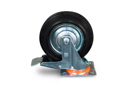 Колесо поворотное резина SCb 80 200 мм с тормозом (N) 1024202 купить в Магнитогорске