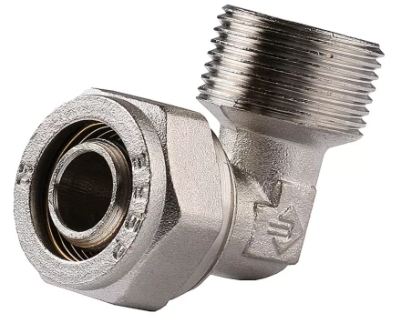 Уголок ЗУБР с наружной резьбой, цанга-штуцер,1/2"х20х2,0 мм, никель 51409-20-1/2 купить в Магнитогорске