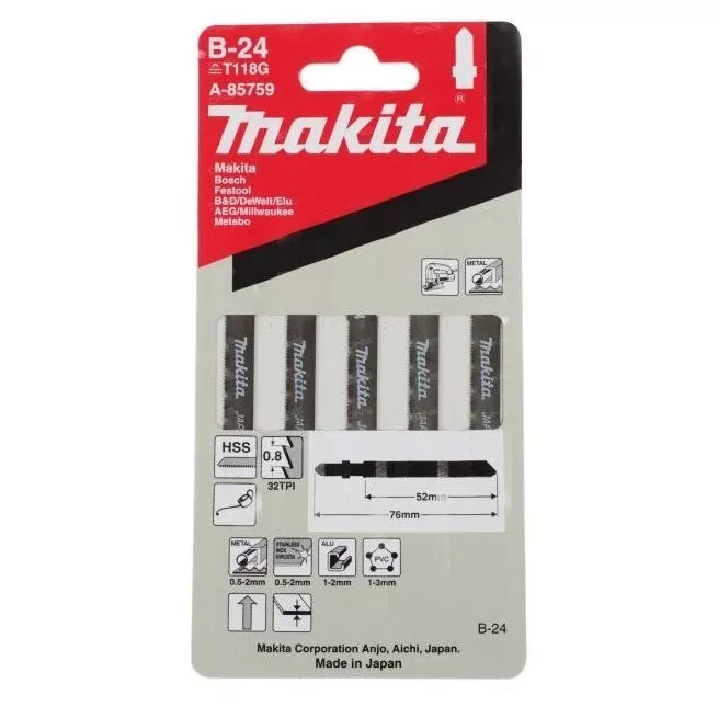 Пилки для лобзика Makita B-24 A-85759 купить в Магнитогорске