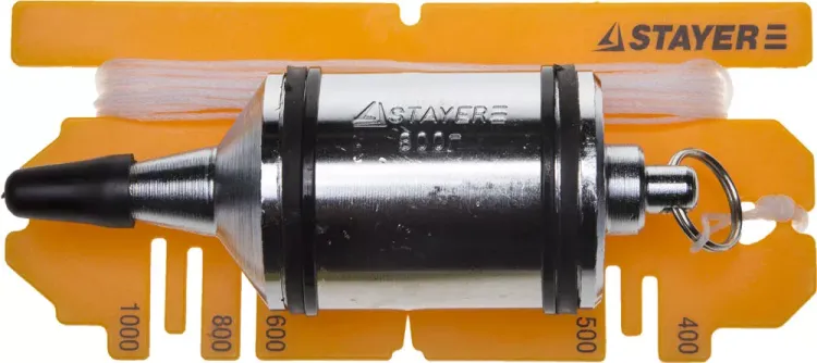 Отвес STAYER "PROFI" строительный со шнуром, с противоударными ободками, 800 г 06352-80 купить в Магнитогорске