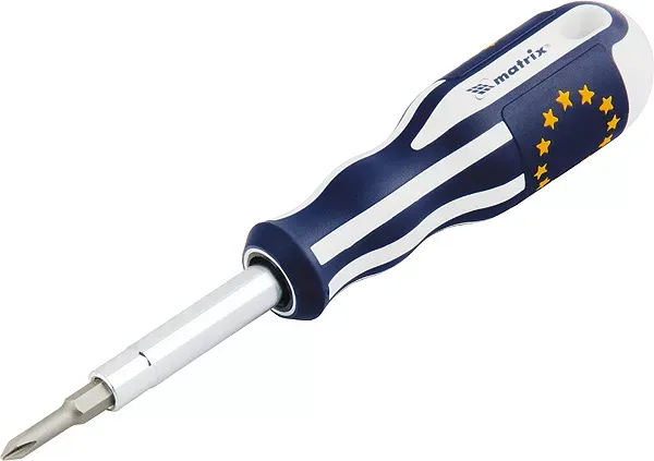 Отвертка комбинированная SL5,0 / Ph1 SL6,0 / Ph2 CrV трехкомп. эргоном. ручка MATRIX MASTER   12040 купить в Магнитогорске
