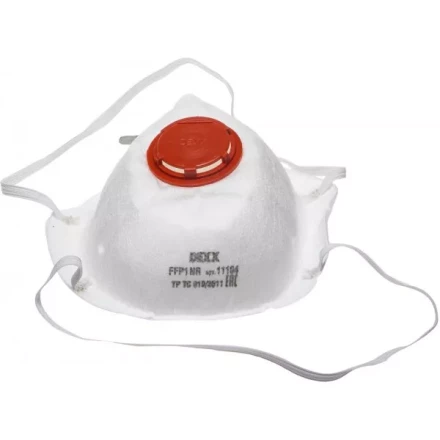 Полумаска фильтрующая DEXX противоаэрозольная, многослойная, коническая с клапаном FFP1 11104 купить в Магнитогорске