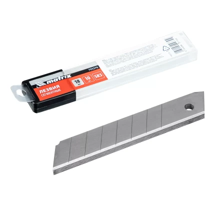 Лезвия, 18 мм, сталь SK5, 10 шт Matrix 793376 купить в Магнитогорске