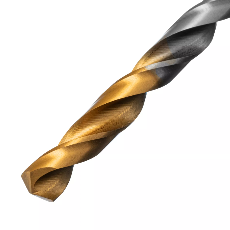 Сверло спиральное по металлу Denzel 6 x 93 мм, Р6М5, Golden Tip, 718235 купить в Магнитогорске
